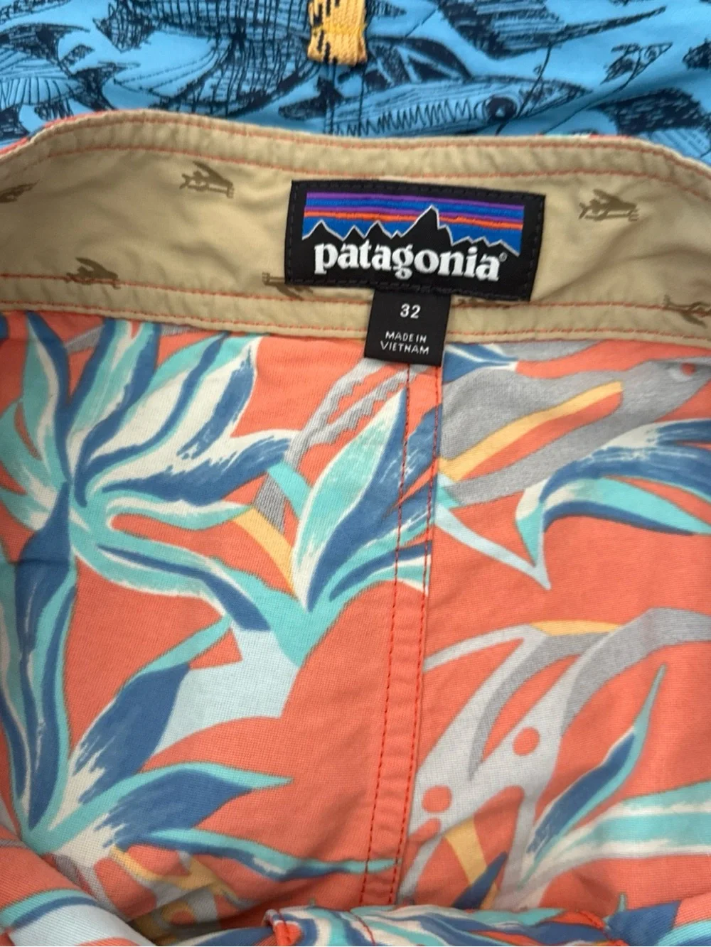 Lot Of 2 Patagonia Mens Size 32 Nylon Board Short Swim Trunks